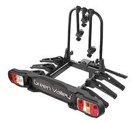 VDP eBike Discovery 3 - Portabicicletas para 3 bicicletas, carga de 60 kg, plegable en el vehículo, tamaño plegable compacto, TÜV