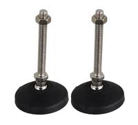 VDSRPSDLQ 4 Piezas de Base de Nailon de 80 mm de diámetro, M12 x 100 mm, Junta Universal roscada, Patas niveladoras Ajustables, Almohadilla Deslizante for Muebles