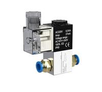 VDTOUJRDF Electroválvulas neumáticas 2V025-08 2 posiciones puertos 1/4" normalmente cerradas. Válvula electroválvula neumática 12 V 24 V 110 V 220 V V (2v025-08 W Btpc1002)