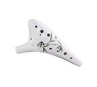 VducK 12 Agujeros Cabeza Redonda Cerámica Ocarina Alto C Flauta Pintada A Mano Instrumento Musical con Cordón Partitura Musical (Color : Red Fruit) (Color : Bamboo)