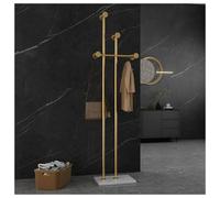 VduCk Perchero Moderno Perchero Independiente Perchero Colgante Metal con 8 Ganchos Y Base Mármol para El Hogar Dormitorio Sala De Estar Entrada Fácil De Instalar (Color : Gold, Size : White)