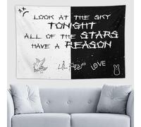 Vdumhid Lil Peep Tapiz Love Rapper, tapiz para colgar en la pared, decoración del hogar, regalo, decoración de dormitorio, sala de estar, puerta, 60 x 40 pulgadas