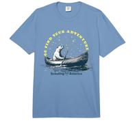 ¡Ve a Encontrar tu Aventura! Oso Polar, Estrellas y exploración en Canoa Comfort Colors Adult Heavyweight T-Shirt