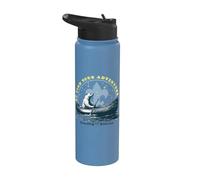 ¡Ve a encontrar tu aventura! Oso polar, estrellas y exploración en canoa Stainless Steel Insulated Water Bottle