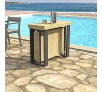 VE. CA.s.r.l. - Mesa de Exterior Consola Extensible Uranus - Dimensiones: de 40 cm a 300 cm - Abeto Laminado hidrófugo - Muebles de jardín de Exterior - Color: Abeto Natural