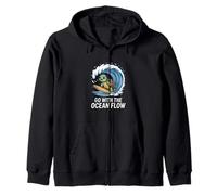 Ve con la Ola de Surf de Tortuga Ocean Flow Sudadera con Capucha