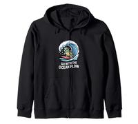 Ve con la Ola de Surf de Tortuga Ocean Flow Sudadera con Capucha