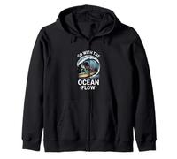 Ve con la Ola de Tortuga Ocean Flow Sudadera con Capucha
