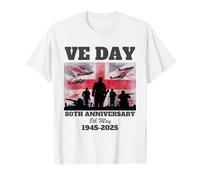 VE Day 80 Aniversario - Victoria en Europa Recuerdo de la Segunda Guerra Mundial Camiseta