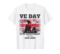 VE Day 80 Aniversario - Victoria en Europa Recuerdo de la Segunda Guerra Mundial Camiseta