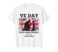 VE Day 80 Aniversario - Victoria en Europa Recuerdo de la Segunda Guerra Mundial Camiseta