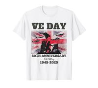 VE Day 80 Aniversario - Victoria en Europa Recuerdo de la Segunda Guerra Mundial Camiseta