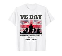 VE Day 80 Aniversario - Victoria en Europa Recuerdo de la Segunda Guerra Mundial Camiseta