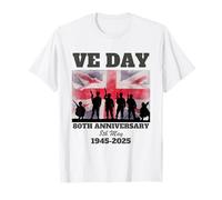 VE Day 80 Aniversario - Victoria en Europa Recuerdo de la Segunda Guerra Mundial Camiseta