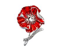 VE Day 80 - Broche de solapa de metal esmaltado con diseño de amapola roja 2025, pin para el Día de los Caídos de los Veteranos, sombrero, ropa, mochila, decoración, honrando a los héroes de la