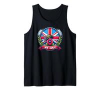 VE Day Anniversary Vintage Retro British Flag Camiseta sin Mangas