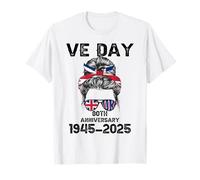 VE Day Flag 80 aniversario 2025 V E Day Celebrations Tees Camiseta