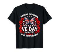 VE Day Flag 80 aniversario 2025 V E Day Celebrations Tees Camiseta