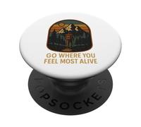 Ve donde te sientas más vivo Senderismo PopSockets PopGrip Adhesivo