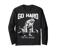 Ve Duro o ve a casa Tiger Levantamiento de Pesas Fitness Gym Manga Larga