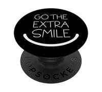Ve la Sonrisa Extra ayudando a la Actitud Positiva Juego de Palabras PopSockets PopGrip Adhesivo