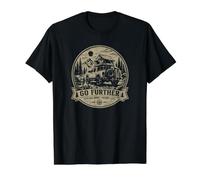 Ve más allá Overlanding Off-Road 4x4 Camping Adventure Camiseta gráfica económica, Hombre, Negro, S