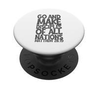 Ve y Haz discípulos de Toda la nación Mateo 28:19 Efecto 3D PopSockets PopGrip Adhesivo