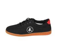 VEACAM Zapatos de Kung Fu Tai Chi para Mujer Hombre, Zapatillas de Arte Marcial de Cuero Casual Taekwondo Karate Training Zapatos Casuales para Caminar,Negro,39 EU