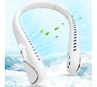 VEAHOOT Ventiladores de cuello sin aspas, ventilador de cuello portátil recargable de 5000 mAh, alimentado por USB-C con 3 velocidades, ventiladores personales de cuello redondo, ideal para mujeres,