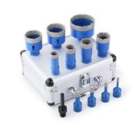 Vearter 12 unids/set 6-68 mm M14 vacío soldado diamante agujero vio núcleo brocas 3/8 hexagonal adaptarse para baldosas mármol granito cerámica