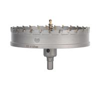 Vearter 155mm Coronas para Metal, Broca de Carburo Sierra Perforadora TCT Cortador para Metal Duro, Acero Inoxidable, Acero Dulce, Aleación de Aluminio, Cobre, Hierro, Plástico, Fibra de Vidrio