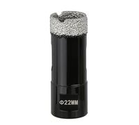 Vearter Broca de diamante seco de 22 mm, conexión de rosca M14, sierra perforadora soldada al vacío para mampostería, cortador de agujeros huecos para azulejos, mármol, granito, porcelana, hormigón y