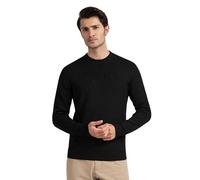 VEARZ Suéter unisex de punto trenzado para hombre, ligero, suave, clásico, suave, térmico, manga larga, suéter de invierno para hombre, Reino Unido, Negro, XXL