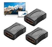 Veasbuu Adaptador hembra, conector de vídeo de alta definición hembra a hembra con cabezal recto, 3,94 pulgadas, pantalla 4K HDR, accesorio de audio para ordenador, TV, cine en casa y dispositivos