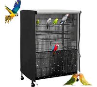 Veasbuu Bird Cages Cover, Waterproof Breathable Bird Cage Wrap Protector, 31.5x21.3x47.2inParrot Parakeet Canary Cage Dust Shield, Light Blocking Sleep Cover for Garden Nesting Perches
