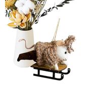 Veasbuu Christmas Tree Ornaments Animals, Cute Animal Pendant Decorations, 7.09x3.15x3.15 Inches Festive Craft Hanging Decor for Holiday Trees, Farmhouse Style Home Garden Offices Party Displays