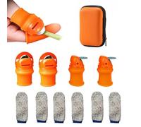 Veasbuu Cortador de pulgar para jardinería, cosecha de cubiertas de dedos pequeños, herramienta de cosecha de 11 piezas, para exteriores, patio, granja, cocina, plantación, poda, recolección