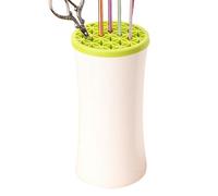 Veasbuu Crochet Needle Storage Holder, Crochet Hook Organizer, Knitting Needle Stand, Multiple Compartment Container For Pens, Needles, Scissors, And Hooks, 7.09x3.54 pulgadas Convenient Design