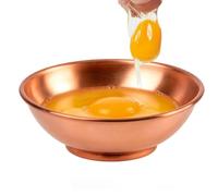 Veasbuu Cuenco de cobre | Recipientes de almacenamiento grandes para mezclar | Tazón para mezclar | para cocinar alimentos de chef, cocina, hornear, servir ensalada de frutas en el hogar