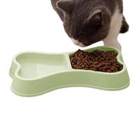Veasbuu Cuenco de comida y agua para perros - 2 en 1 antideslizante con base ampliada - Tazones para perros, para interior de piso, perrera, cachorro, gatito, viajes al aire libre