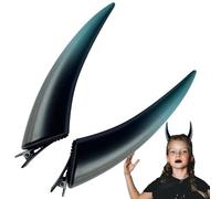 Veasbuu Cuernos de frente de fantasma, disfraz de diablo para mujer, tocado de vampiro, disfraz de Halloween, accesorios para la cabeza, cuernos de diablo góticos, horquilla, cosplay gótico aterrador