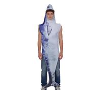 Veasbuu Disfraz de traje de pescado | Disfraz de tiburón para de rol, disfraz de carnaval - Para mujeres, hombres y adultos jóvenes Halloween, actuación en escenarios, vacaciones, carnaval