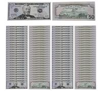 Veasbuu Dollar Bill Banknote, Movie Props Fake Dollars, 5.91x2.44 Inches Pretend Play Educational Toys, Simulation Money Compact for Boys, Girls, Teens, Youth, Women, Men, Mom, Dad