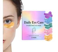 Veasbuu Eye Patches - 5 Pairs Nourishing Hydrating Ease, Men Under Eye Brightener Gel Pads with Hydrogel Technology, Anti-Fatigue Skin Revitalizer, Soothing Dark Circle Care for Professionals