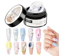 Veasbuu Gel 3D Moldeador para Uñas | Suministros de Manicura no Adherentes | Gel Sólido Adhesivo Escultura,Para profesionales, aficionadas a la belleza, mujeres, chicas, señoras, esposas, madres,