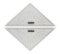 Veasbuu Herramienta de medición triangular | Escala de tabla de navegación marina acrílica de 2 piezas - Regla triangular de dibujo de gráfico de 300 mm, para mapeo, medición de distancia