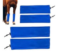 Veasbuu Horse Fly Boots, mallas transpirables de 19,69 x 5,12 pulgadas Shock Absorbing Fly Protection Boots Competition, Lightweight Mesh Leg Wraps for Comfort and Injury Prevention, Set of 4