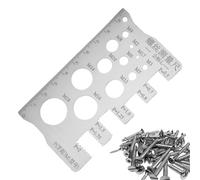 Veasbuu Medidor De Tamaños De Rosca,Herramienta Para Identificar Acero Inoxidable,Dispositivo para Medir El Paso De Rosca | Para Uso En Industria Y Hogar En La Reparación De Tornillos Y Tuercas