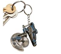 Veasbuu Mini llavero de sierra ingletadora, llavero compacto de modelo coleccionable, accesorios de motosierra, para entusiastas, familiares, amigos, adultos, hombres, mujeres, oficina, hogar