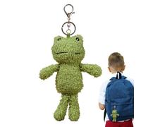 Veasbuu Plush Frog Keychain, Frogs Bag Charm, 4 Inches Animal Key Ring, Soft Stuffed Accessory, Cute Pendant for Kids Party Favors, Travel Bags, Women Men and Small Decorative Frog Toy